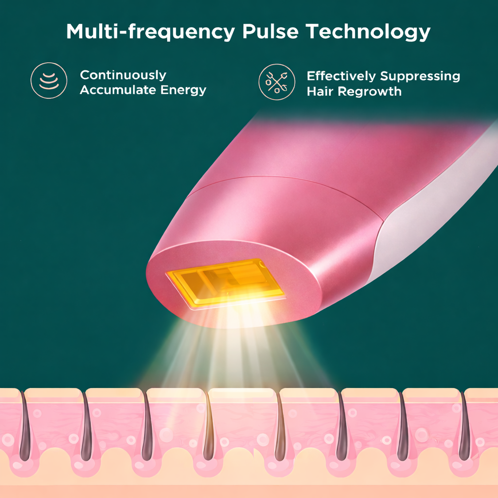IPL Laser Hair Removal Device – Permanent Hair Reduction Facial & Body Epilator with Cooling Technology