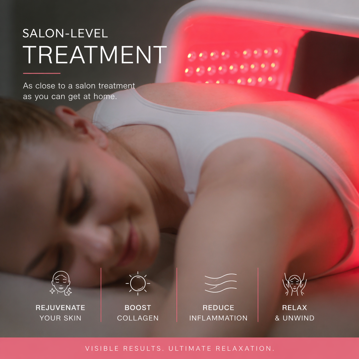 LED Light Therapy Machine for Skin Rejuvenation, Pain Relief & Muscle Recovery at Home