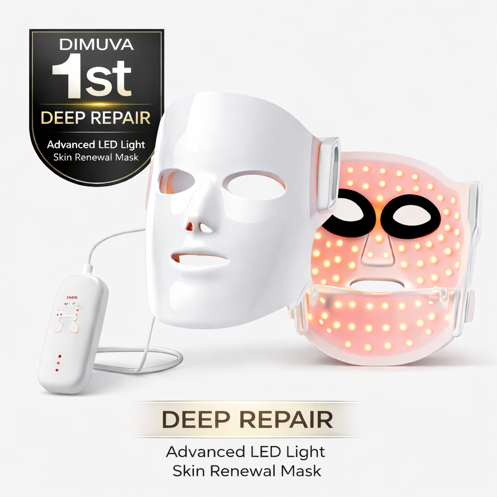 LED Face & Neck Red Light Therapy Mask – Anti-Aging Skin Tightening & Lifting Device